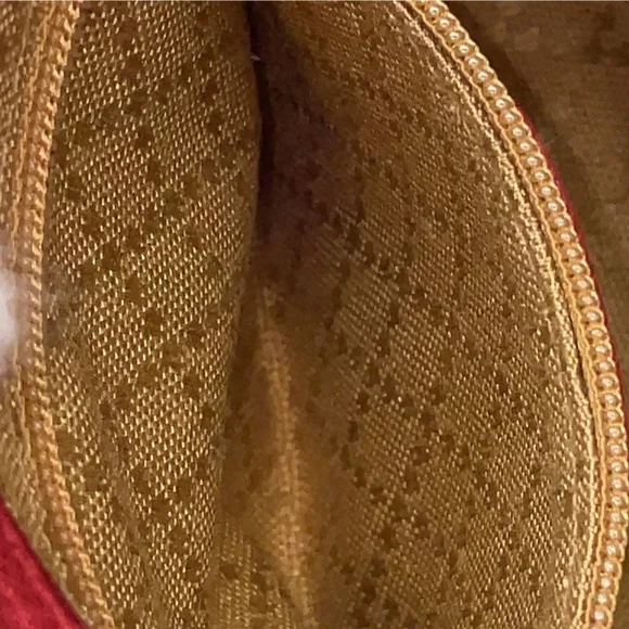 SALE! Gucci Red Suede Mini Satchel Handbag/Shoulder Bag W Bamboo Handles & Strap - Picture 12 of 16